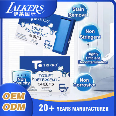 Goede prijs OEM Septic Safe Toilet Reiniging Sheets Remove Odors Toilet Reiniger Sheets online
