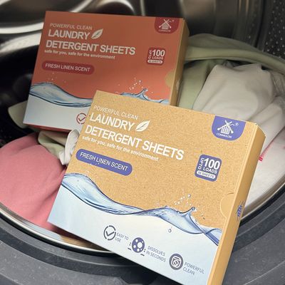 Natuurlijke Milieuvriendelijke Langdurige Geur Diep Reinigende Wasmiddelbladen Wasstrips