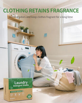 Biologisch afbreekbare wasmiddelbladen 11*14cm 2,8-3g/blad met 50% actieve ingrediënten voor diepe reiniging