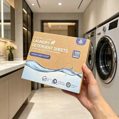 Goede prijs Ultraconcentreerde wasmiddelplaten zonder plastic verpakking en zonder residu voor alle stoffen online