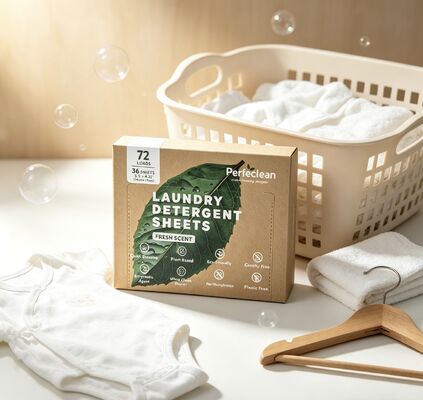 100% Plantaardige Biologisch Afbreekbare Wasmiddel Vellen HE Compatibel voor Milieuvriendelijk Wassen