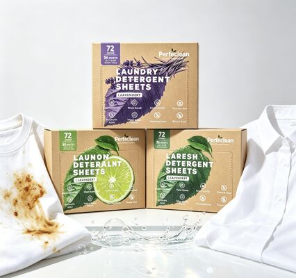 Goede prijs Eco-vriendelijke biologisch afbreekbare wasmiddelvellen met plantaardige oppervlakteactieve stoffen en niet-giftige waterveilige formule online