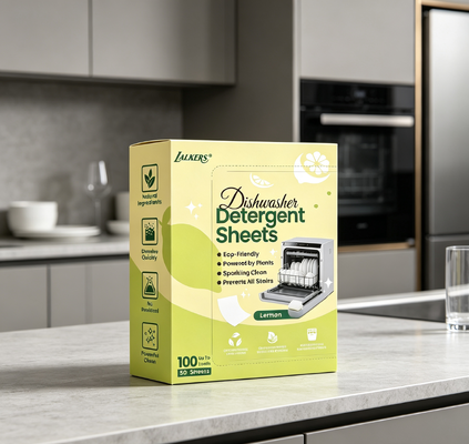Plastic Free Biodegradable Dishwashing Sheets met Plant Based Surfactant voor Eco-Friendly Cleaning