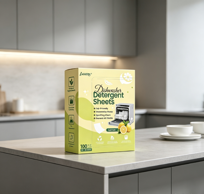 11x14cm per Strip Afwasbladen met Plantaardige Ingrediënten voor Sprankelend Schone Vaat en Vaatwasmiddelbladen